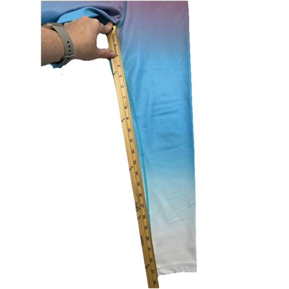 Zyia Active Leggings Womens 6 8 Firecracker Ombre Shimmer Light N Tight 7/8 - Picture 5 of 7